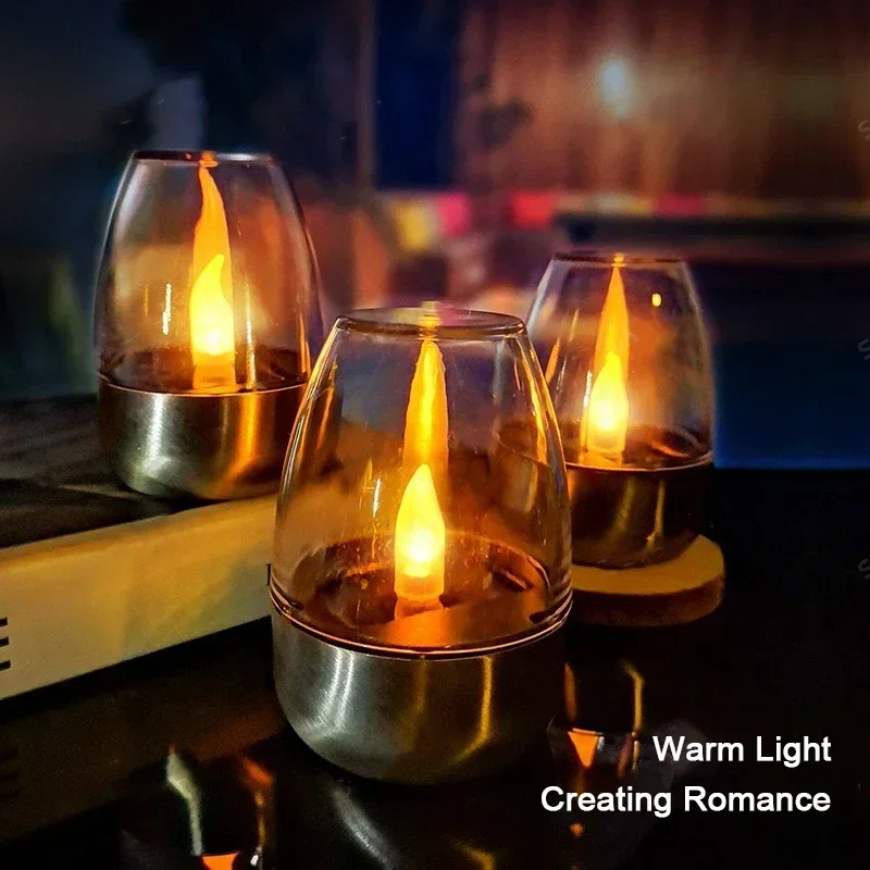 Outdoor Lighting Led Fixtures - Светодиодные солнечные свечи, беспламенный перезаряжаемый ночник