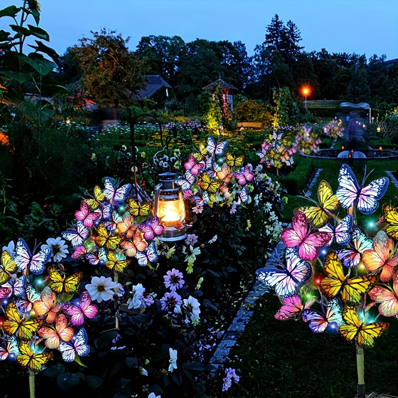 Outdoor Lighting Led Fixtures - Солнечные светодиодные садовые фонари-бабочки, водонепроницаемые красочные