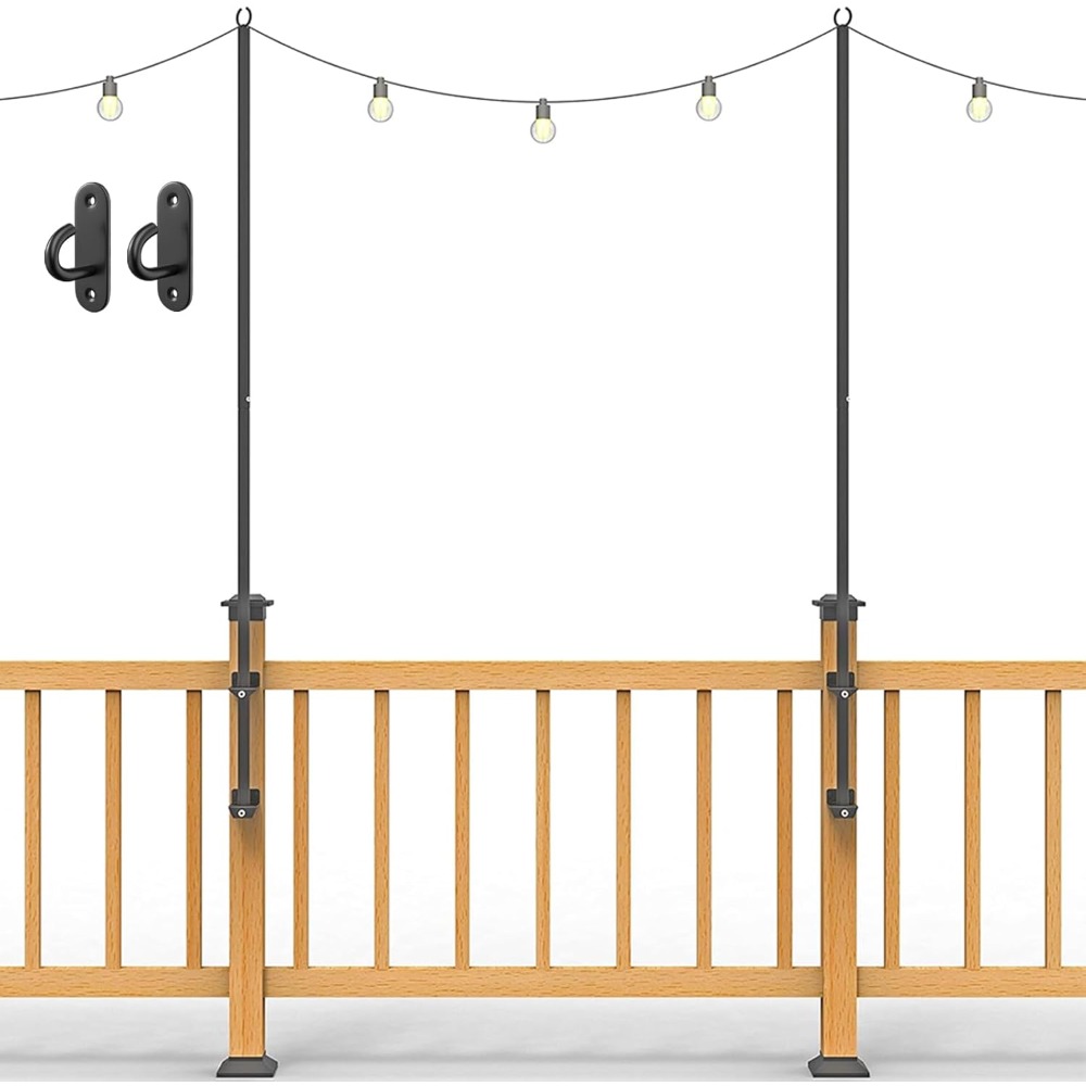 Outdoor Lighting Hooks - 2-упаковка гирляндных светильников - столбы из