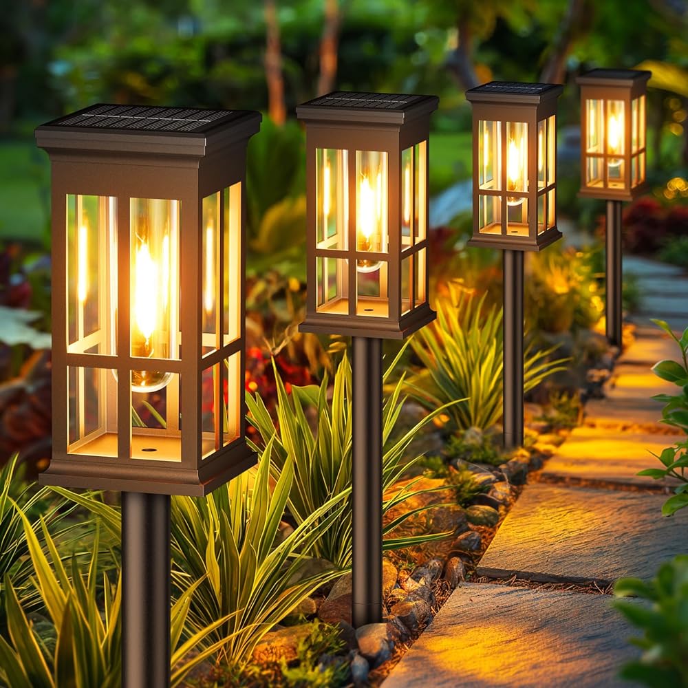 Outdoor Lighting Driveway - Солнечный садовый светильник для улицы, водонепроницаемый,