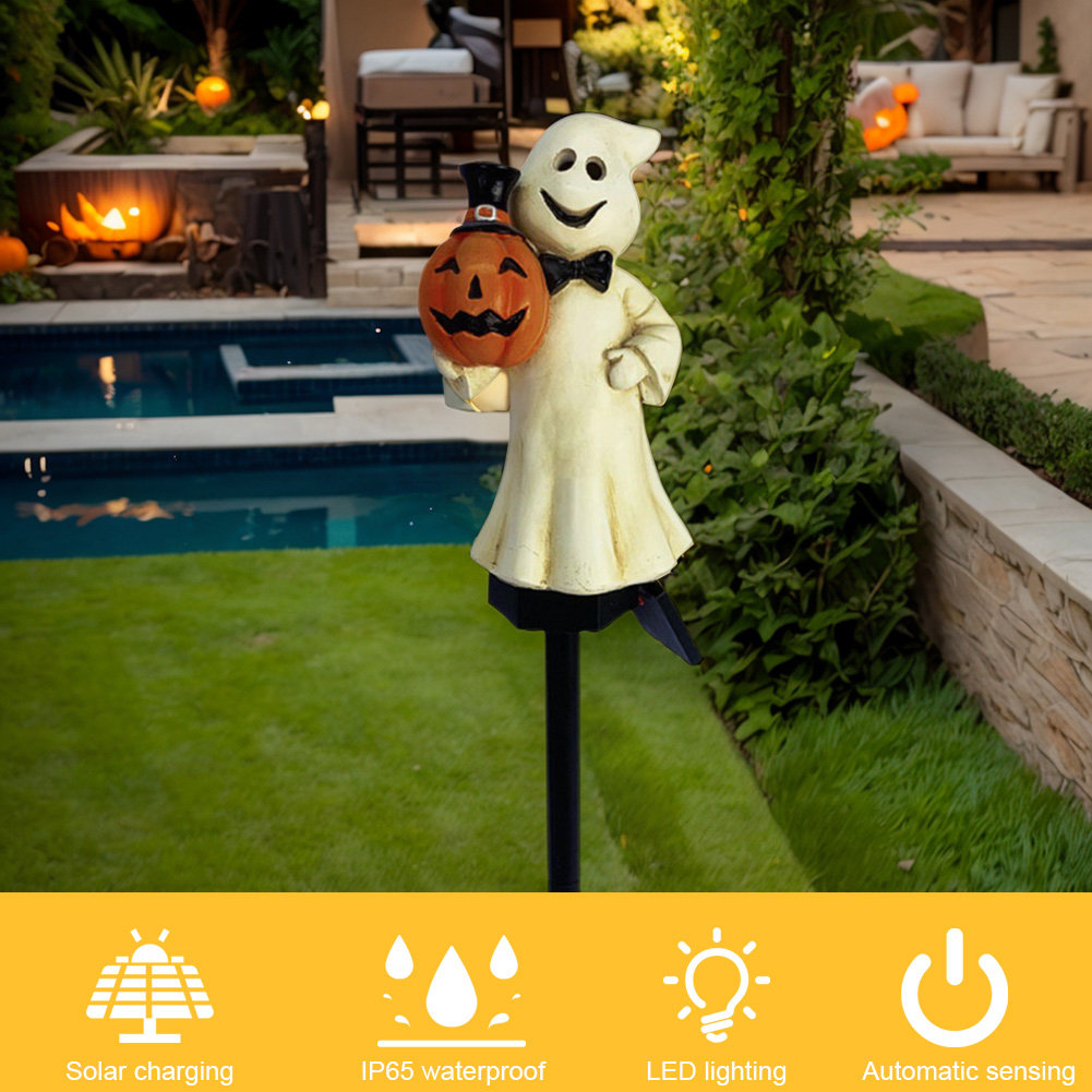 Outdoor Lighting Pathway - Уличные водонепроницаемые солнечные светильники-тыквы для Хэллоуина,