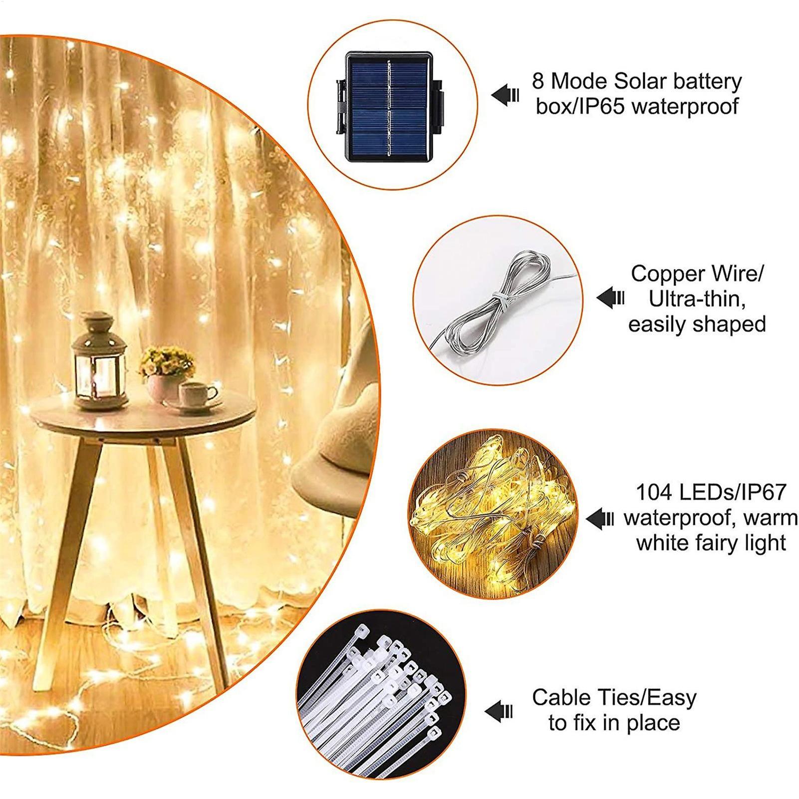 Outdoor Lighting Led Fixtures - Солнечная гирлянда для зонта с 104