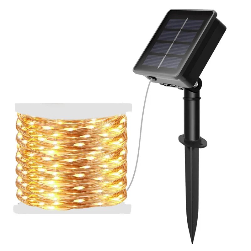 Outdoor Lighting Led Fixtures - 100 LED Солнечная Фея Водонепроницаемая медная