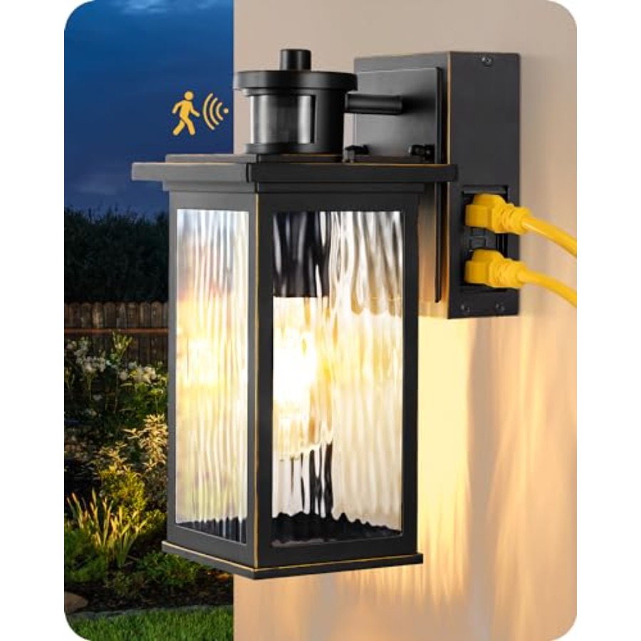 Outdoor Lighting No Outlet - Уличный настенный светильник с розеткой GFCI,