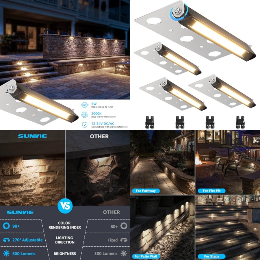 Outdoor Lighting Low Voltage - 7-дюймовые светодиодные светильники для ландшафтного освещения