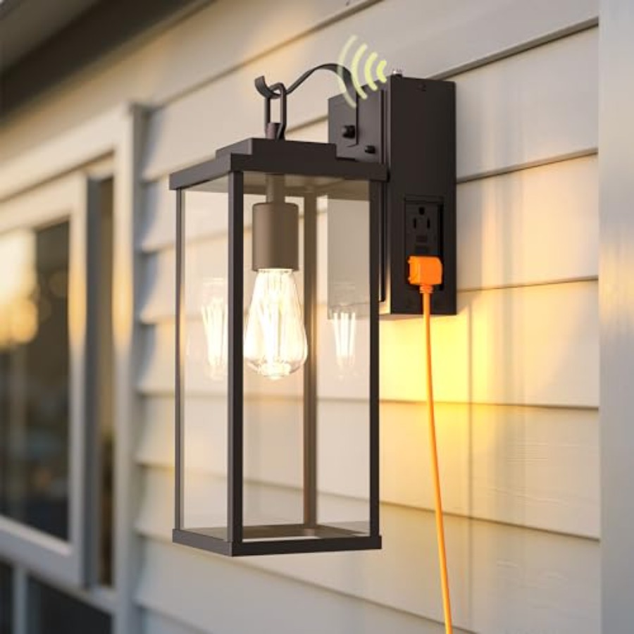 Outdoor Lighting No Outlet - Усовершенствованные уличные настенные светильники с датчиком