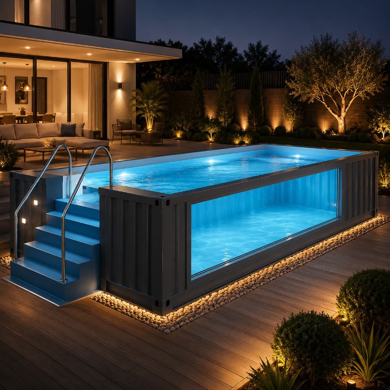 Контейнерный бассейн для улицы – обзор и цена Outdoor Lighting No Outlet