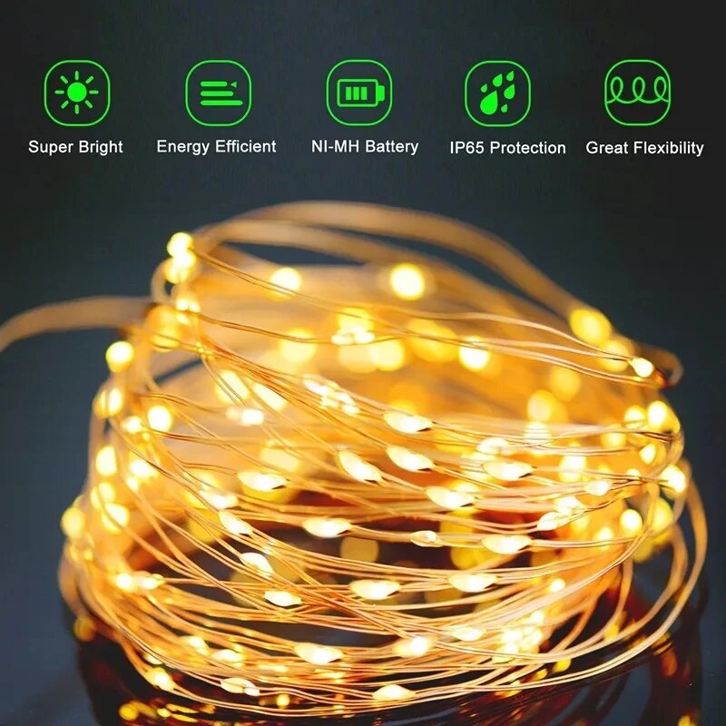 100 LED Солнечная Фея Водонепр – обзор и цена Outdoor Lighting Led Fixtures